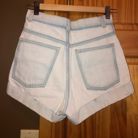 HIGH WAISTED AMERICAN APPAREL JEAN SHORTS - Picture 2 of 3